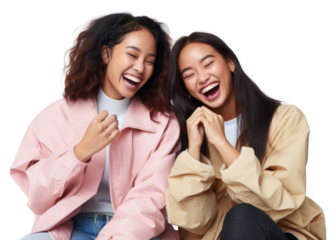 PNG Laughing adult fun white background.