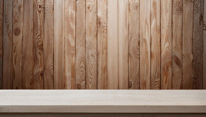 Background Studio 3d Beige display with shawdow leaves on brown wood wall room with cement floor,Concept for Organic Cosmetic product presentation,Autumn, Winter Sale Online shop,Vector