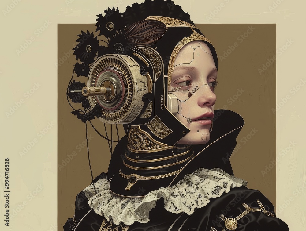 Poster Renaissance Reforged: Cybernetic Portraits