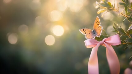 Butterfly with Ribbon