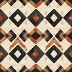 Tribal Geometric Patterns: Earthy Hues and Aztec Vibes