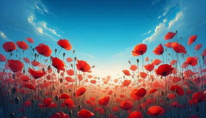 Obraz premium Wallpaper Hintergrund Klatschmohn