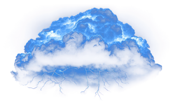 PNG A blue cloud with lightning nature background storm.