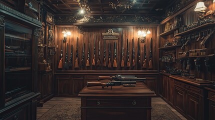 Vintage Gun Room Interior