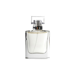Glass Perfume Bottle with Silver Cap