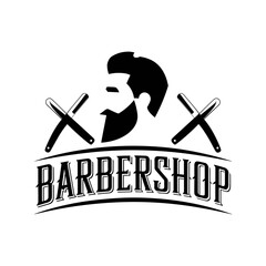 Barbershop logo templates. Vector illustration