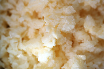 Slushy texture of frozen full cream milk as background
