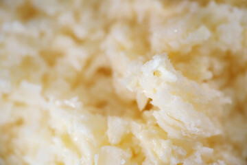 Slushy texture of frozen full cream milk as background