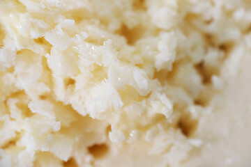 Slushy texture of frozen full cream milk as background