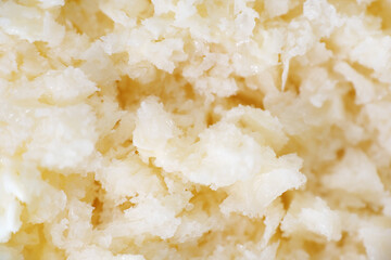 Slushy texture of frozen full cream milk as background