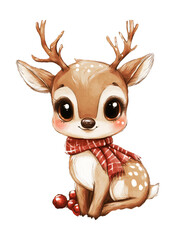 Christmas Sticker cute reindeer 