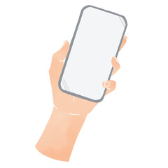 スマホを持つ手のイラスト