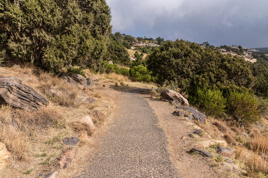 Hiking trail near Jabal Sawda mountain, Saudi Arabia
