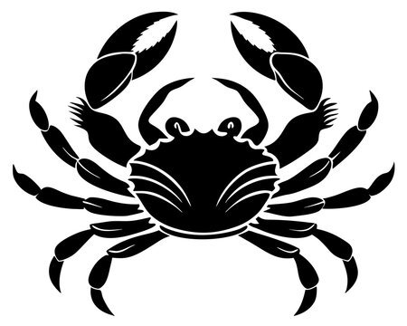 recommend clip art: Crab black silhouette vector,Beach Clipart Crab In Shell