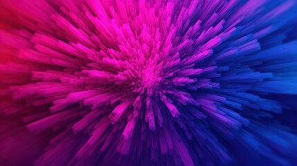 Obraz premium Abstract Purple Blue Color Burst 3D Dynamic Motion Energy Background