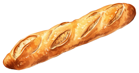 PNG Baguette bread food viennoiserie.