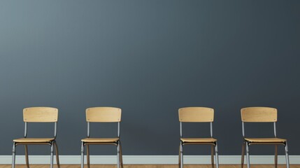 Obraz premium Classroom Setup with Chairs for Educational Purposes