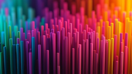Obraz premium Vibrant Abstract Growth Graph in 3D Colors