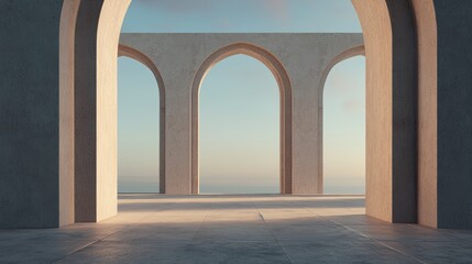 Serene Archways with Scenic View