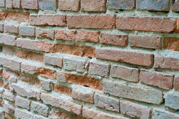 old broken brick wall