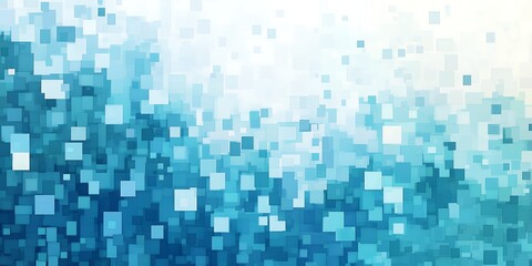 Fototapeta premium Abstract blue and white square pattern background.