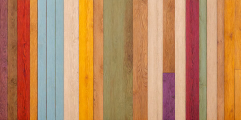 Colorful Wooden Plank Wall Texture. Weathered wooden wall with colorful planks and rustic texture