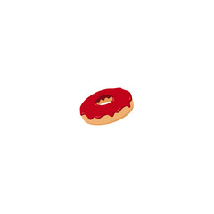 Donut icon flat vector design