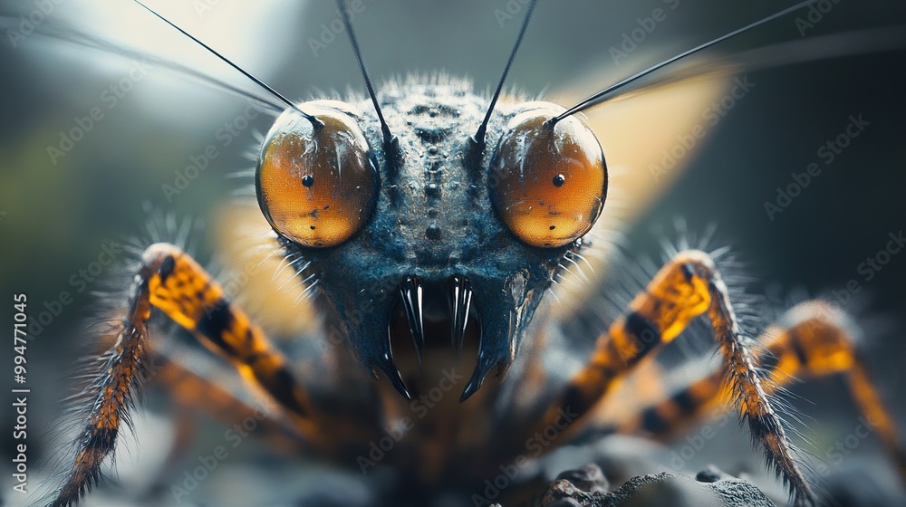 Poster Macro Photography of a Creepy Insect with Big Eyes