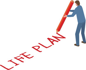 ライフプランを考える男性