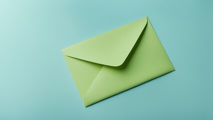green envelope on a blue background