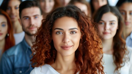 Fototapeta premium Diverse Group of Young Adults Smiling and Posing Together, Lifestyle Diversity
