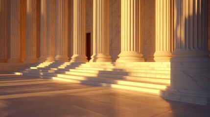 Sunlit Classical Columns