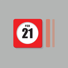 calender icon, 21 february icon