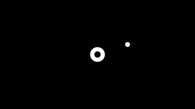 Set explosive shape and line explosion animation motion graphic elements with alpha channel on black screen background. Circle burst motion graphics animation.