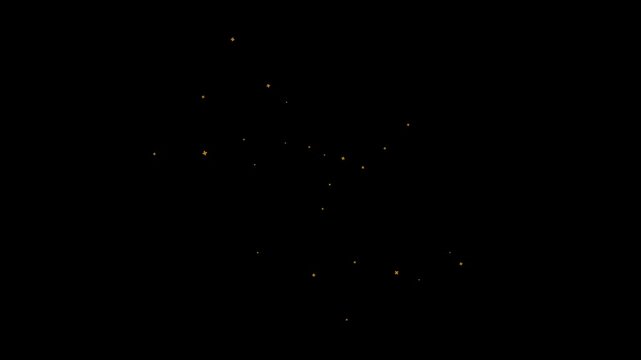 Firework Burst animation. Cartoon 2d firework flash fix animation in black background for your projects. Vivid Colorful Fireworks Video Overlay