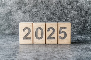 Fototapeta premium Wooden Blocks Displaying 2025