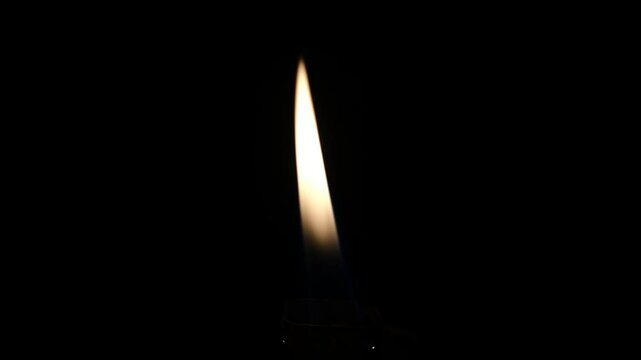 Lighter flame in the dark