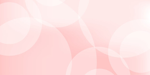 Minimalist banner background, pastel pink light color. Pink and white gradient color with light reflection circle effect. Abstract background