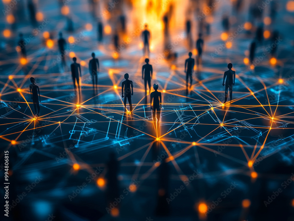 Poster image depicts silhouetted figures connected by abstract digital lines, symbolizing connectivity and 