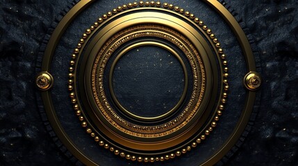 Fototapeta premium Luxury product label, golden accents, 3D illustration