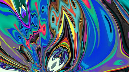 Abstract colorful background with line and fluid circles