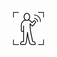 motion sensor scan icon sign vector