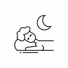 night sleep icon sign vector