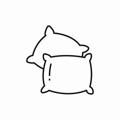 simple pillows icon sign vector