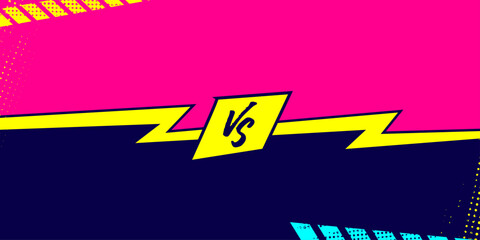 Versus match background for sports competition. Battle vs background for gaming tournaments, sports poster or banner