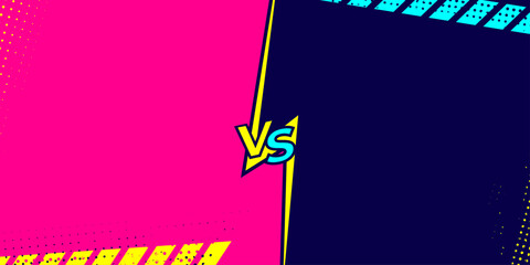 Versus match background for sports competition. Battle vs background for gaming tournaments, sports poster or banner