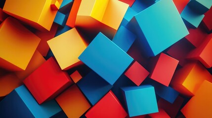 Obraz premium Vivid Abstract Art with Colorful Blocks