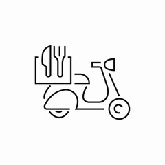 delivery motorcycle icon sign vector