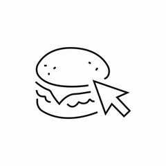 order a burger icon sign vector