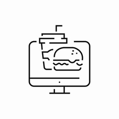 restaurant food delivery site icon sign vector